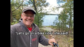 "Let's go on a bike ride", she said! #lectric #mountainbike #kelleysoutdooradventures #rvdrifters