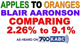 Blair Aaronson juxtaposes Apples to Oranges: 9.1% Annuity