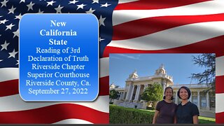 New California State - Reading of 3rd Declaration of Truth - RIV Chapter - September 27, 2022