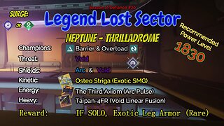 Destiny 2 Legend Lost Sector: Neptune - Thrilladrome on my Void Titan 5-16-23