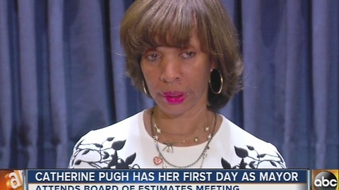 Catherine Pugh has her first day as mayor of Baltimore