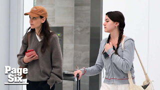 Katie Holmes and look-alike daughter, Suri, seen during rare outing in LA