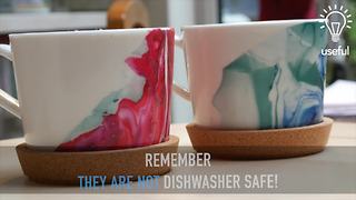 How to make easy DIY marbled mugs