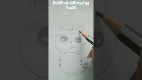 Cat Easy Pencil Drawing Tutorial Step by Step Shorts 3 #catdrawingeasy #shortsdrawing