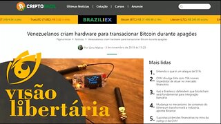 Venezuelanos criam hardware para transacionar Bitcoin durante apagões - HD | VL - 05/11/19 | ANCAPSU