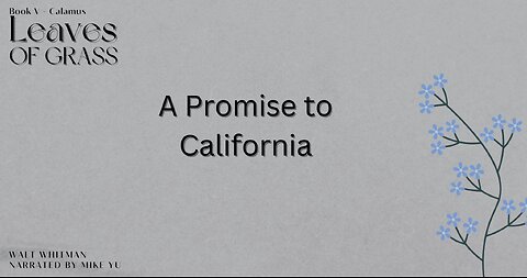 Leaves of Grass - Book 5 - A Promise to California - Walt Whitman