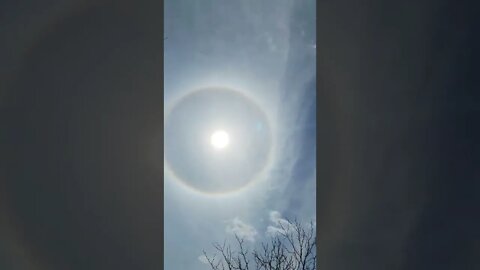 Did anyone else see the halo around the sun yesterday? Sun May 15 in Ontario