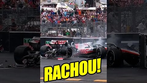 MICK SCHUMACHER RACHA O CARRO NA BATIDA (CRASH) MÔNACO GP F1 2022 #shorts