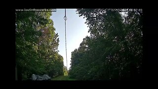 Tree Falling Into Powerlines at Lost In The Ozarks HQ