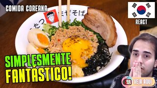 Esse LÁMEN É INCRÍVEL e VAI TE SURPREENDER! Reagindo a COMIDAS DE RUA COREANAS | Veja Aqui Reacts