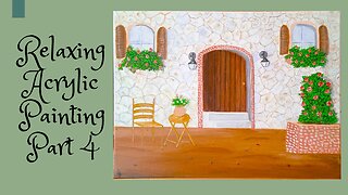 MAGICAL STONE HOUSE COMING TO LIFE! | Acrylic Painting Tutorial Part 4: The Roses