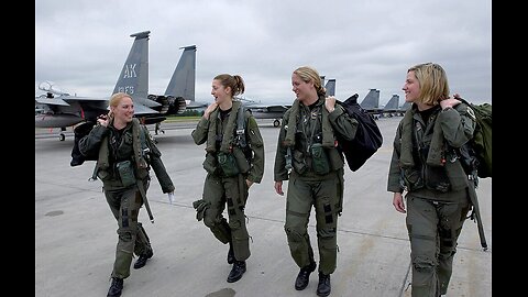 Female USAF F-15 Fighter Pilots In Action