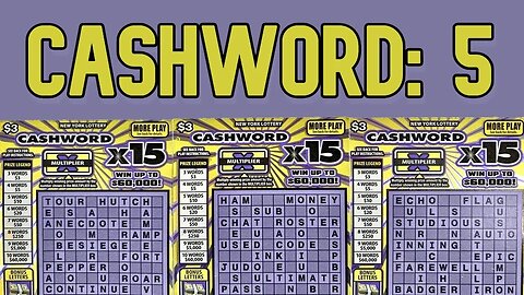 CASHWORD!!! On the Hunt for Words with the Cash X15 Scratch Off Ticket | New York Lottery