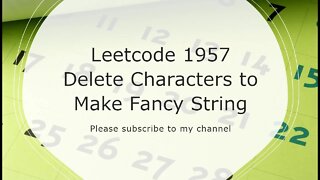 Leetcode 1957 Delete Characters to Make Fancy String