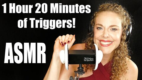 ASMR 1 Hour Top 10 Triggers & Whispers ♥ Old School ASMR & New Sounds! 3Dio Ear to Ear, Sleep Aid