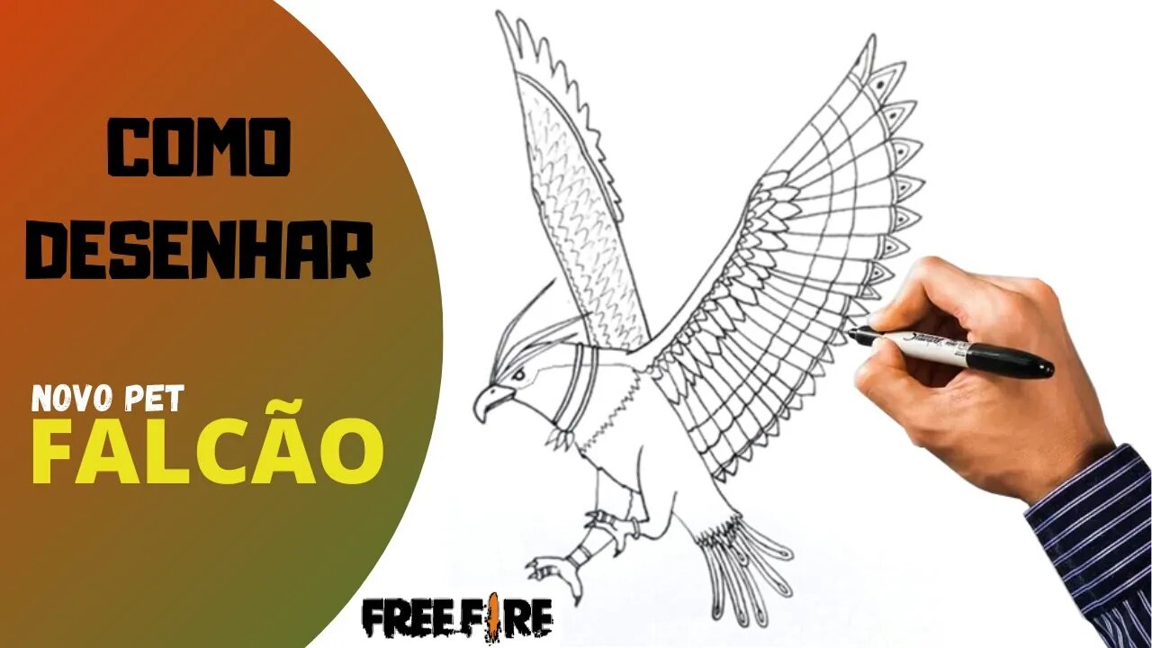 COMO DESENHAR O PET FALCÃO DO FREE FIRE