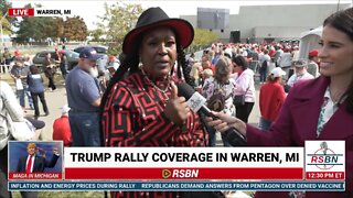 Interview with: Articia Bomer at the Save America Trump Rally in Warren, MI. 10/1/22