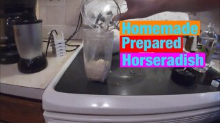 Homemade prepared horseradish