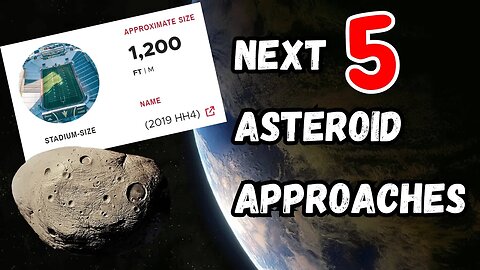 The Next 5 Approaching Asteroids