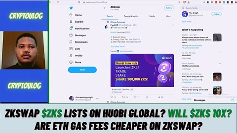 ZKSWAP $ZKS Lists On Huobi Global? Will $ZKS 10X? Are ETH Gas Fees Cheaper On ZKSWAP?