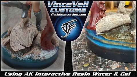 Working with Ak Interactive Resin Water for a Statue Base