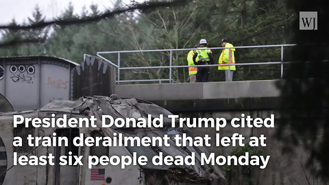 Trump Calls For Massive Infrastructure Plan Following Deadly Amtrak Train Crash