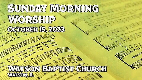 2023 10 15 Worship Service