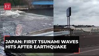 Tsunami waves hit Japan after 7.6 magnitude earthquake