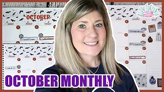 October 2023 Monthly Plan With Me | Erin Condren Horizontal LifePlanner