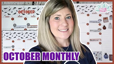 October 2023 Monthly Plan With Me | Erin Condren Horizontal LifePlanner