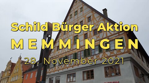 Schild Bürger Aktion Memmingen am 28. November 2021