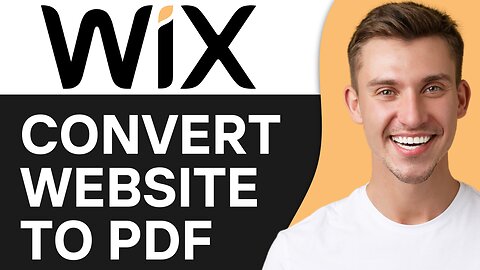HOW TO CONVERT WIX WEBSITE TO PDF