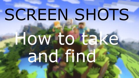 How to take a screen shot in Minecraft PE and java