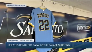 Boy partially paralyzed in mass shooting to be honored by Milwaukee Brewers