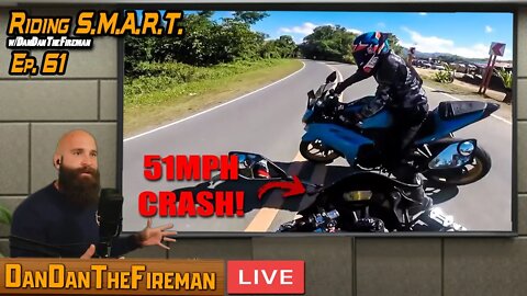 🔴LIVE: 51mph T-Bone Crash / Kaos Riders Review / Riding S.M.A.R.T. 61