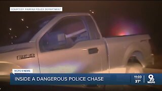 Dashcam footage shows police chase ending in Cincinnati