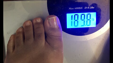 Showing how much I weigh