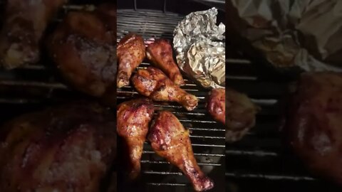 Smoked Chicken Drumsticks on the SNS Grills Kettle #Shorts