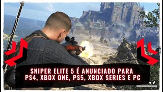 Sniper Elite 5 é Anunciado para PS4, Xbox One, PS5, Xbox Series e PC