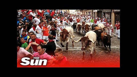 Pamplona Bull Run 2019: tumbles, turns and injuries