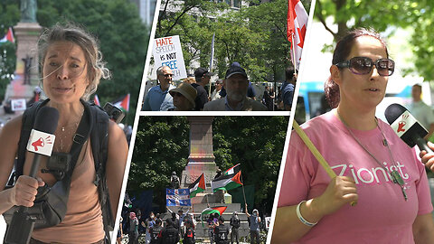 Protest emerges to counter anti-Israel encampment at Victoria Square