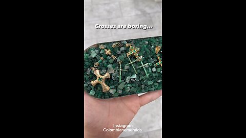 Stunning collection of emerald cross Men women pendants charms necklaces 14k & 18k gold