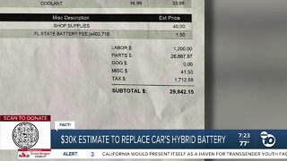 Fact or Fiction: Image estimates the cost to replace hybrid car's battery at $30k