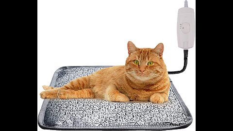 Review Pet Heating Pad for Dogs Cat Heating pad Heated Cat Bed Electric Dog Heating pad with Ti...