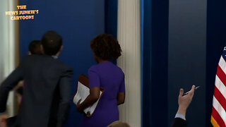 Biden's Press Sec runs out of the room without taking a single question from Fox News reporter.