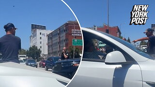 Heroes stop Telsa carjacking in the middle of Los Angeles traffic