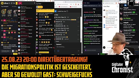 Aufzeichnung v. 25.08.23 Die Migrationspolitik ist gescheitert, aber so gewollt! Gast: Schweigefuchs