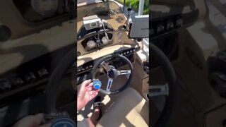 MAKE DOCKING EASIER BLUE SUICIDE STEERING KNOB #boats #steeringwheel