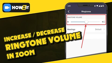 How to reduce zoom ringtone volume