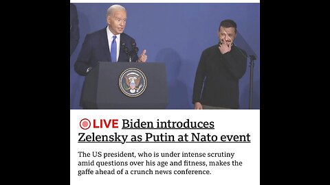 🤡🤡🤡 At today's NATO conference, Joe Biden introduced the President of Ukraine,